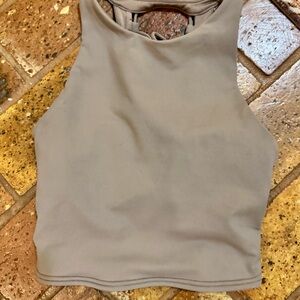 Alo Yoga Ladder Back Lace Up Crop Bra Taupe Size 4